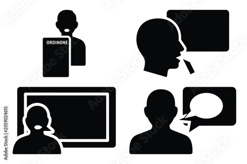 Tableau sur toile ordinance notice vector icon set