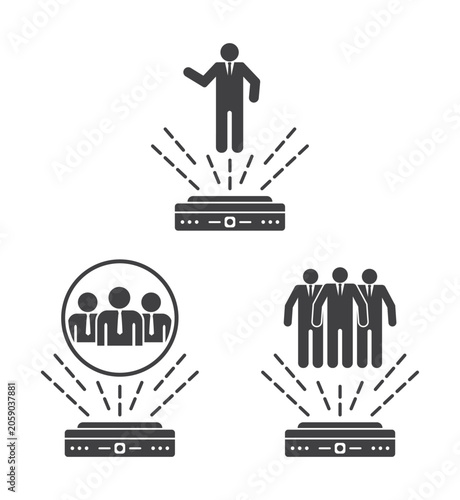 hologram businessman