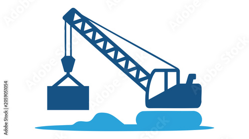 Screwdriver and Drill Tool Icon with Blue Patterned Texture, Angled Driver Bit and File-Like Drill Body for Construction Ui