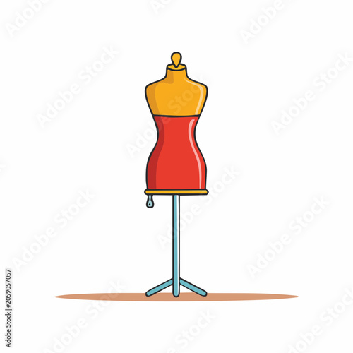 Cartoon Dress Form on Stand