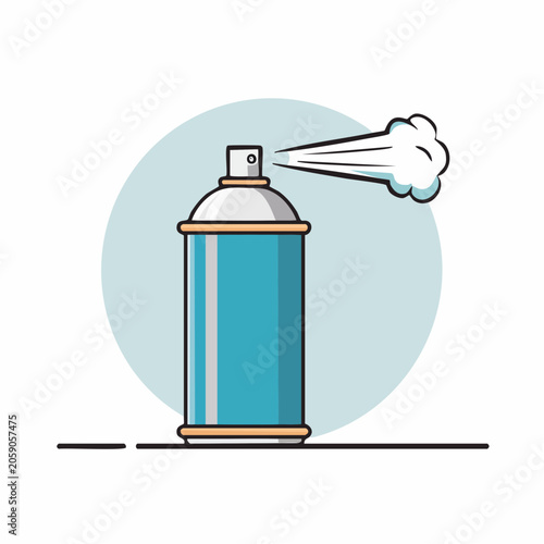 Spray Can Emitting Aerosol