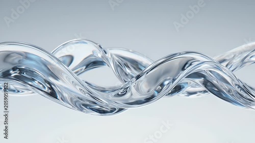 Clear water wave on gray background.