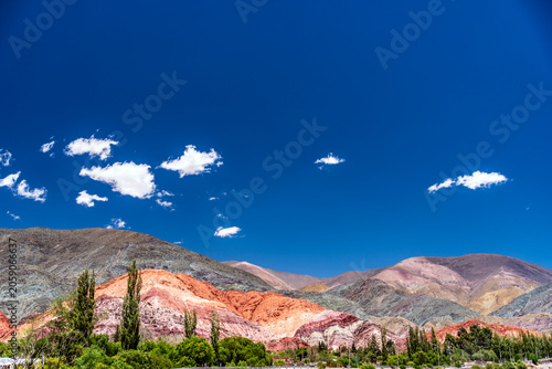 Cerro de los Siete Colores mountain in Purmamarca village, Jujuy, Argentina