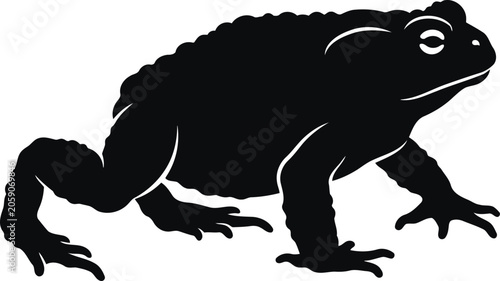 Принти на полотні Black silhouette of a toad