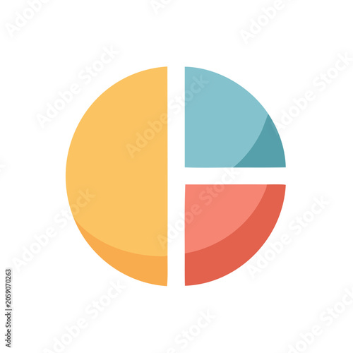 Flat Pie Chart Icon