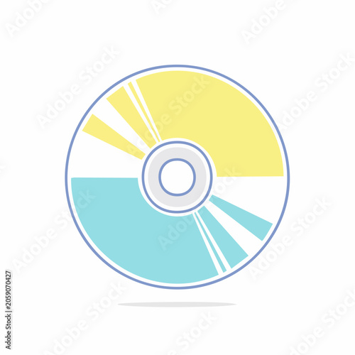 Stylized CD or DVD Icon
