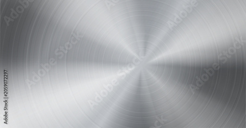 Foto Polished realistic metal radial gradient