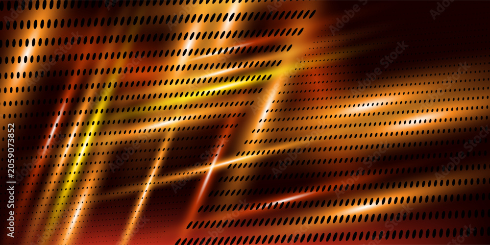 Naklejka premium Interesting contrast geometric abstraction of black, red and gold. Blurry textures. It contains elements of the checkered flag, suitable for design of the categories of speed, racing, rally, sports