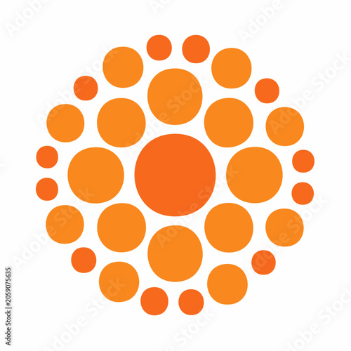 Abstract Orange Circles Pattern