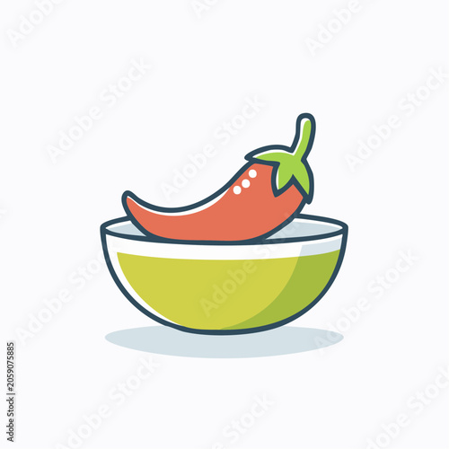Red Chili Pepper in a Bowl