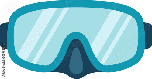 Colorful Diving Mask Resting on a Flat Surface During Daytime