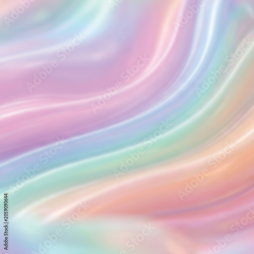 Pastel Holographic Waves Abstract Background – Soft Iridescent Fluid Gradient
