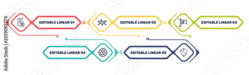 Photos outline icon set featuring infected, infection, china, outbreak icons