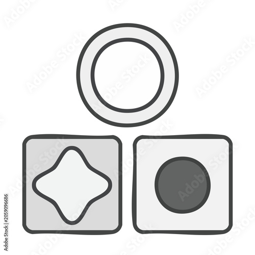 Minimalist geometric shapes icon set
