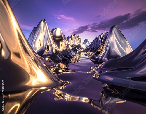 sunset in the mountains