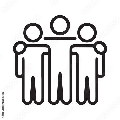 Fotografie Teamwork and collaboration people shield support vector concept with teamwork, c