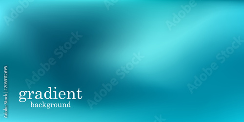 Konstfotografi Aquamarine smooth mesh gradient vector background