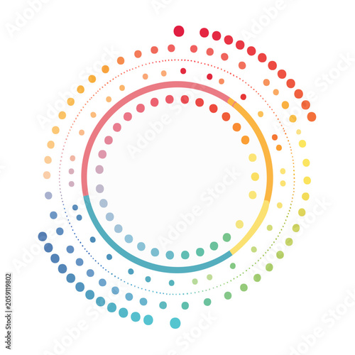 Minimalist concentric circles pattern vector