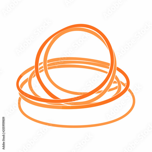 Pile of Orange Rubber Bands