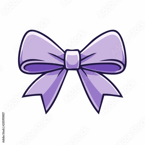Purple Bow Illustration