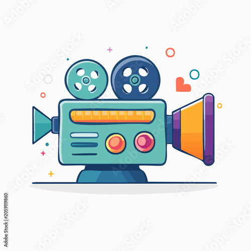Retro Film Camera Illustration