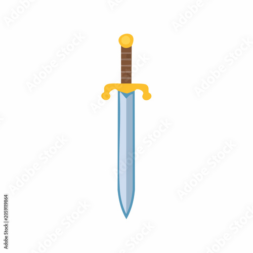 Stylized illustration of a medieval sword