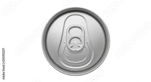 Minimal black silhouette icon, simple flat vector, bold black shape, no, no shading top view of a closed aluminum soda or beer can lid on a, flat icon style