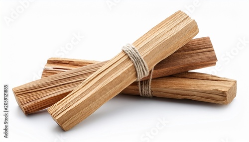 Palo Santo Incense Woods Close Up Isolated On White Background Natural Smudge Sticks