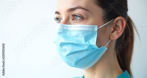 Female Anesthesiologist Mask Isolated On Transparent Background