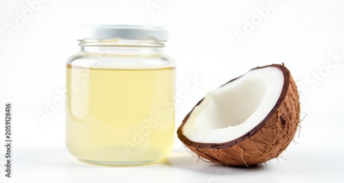 Coconut Oil Jar Isolated On Transparent Background