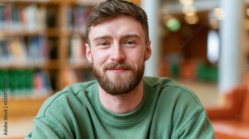 Obraz premium Neurodiversity Workplace Young Irish Slim Man In Quiet Room