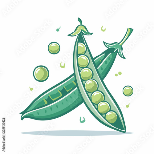 Fresh Green Peas in Pods