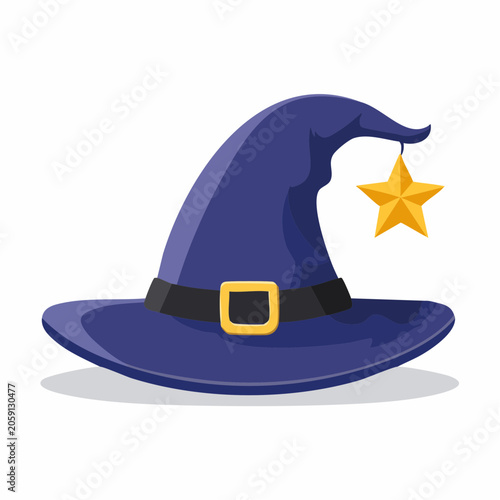 Purple Witch Hat with Golden Star Charm