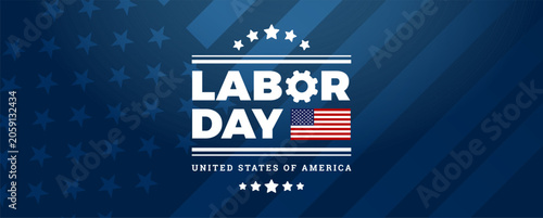 Bild auf Leinwand Happy Labor Day USA powerful red patriotic image background - great vector illus