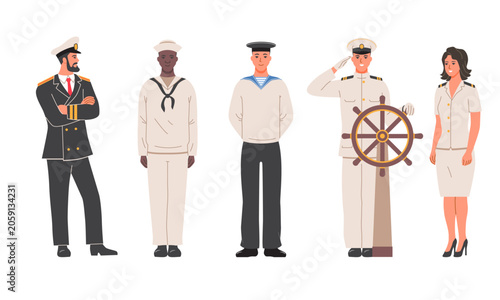 Tableau sur toile Yacht sailors crew