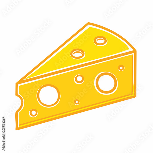 Slice of Swiss Cheese with Holes