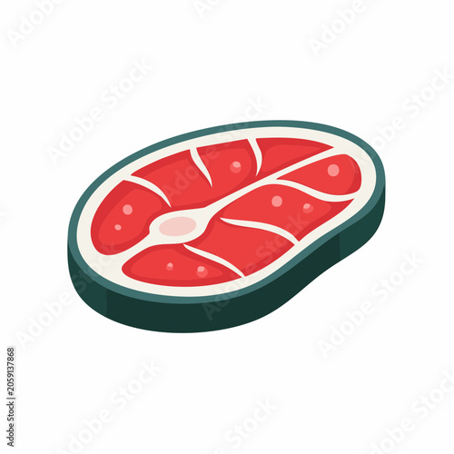 Stylized Raw Steak Illustration