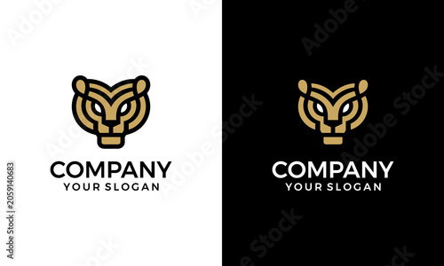 tiger head line art logo inspiration