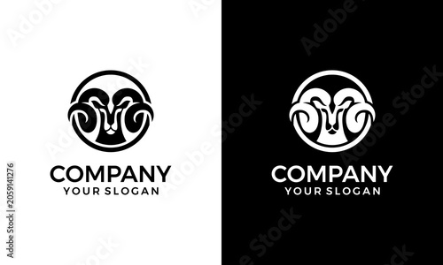 goat head abstract logo