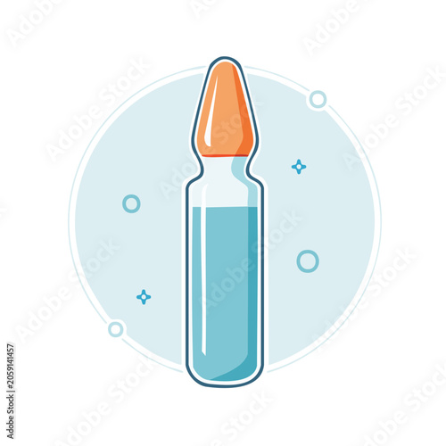 Flat design syringe icon with transparent background