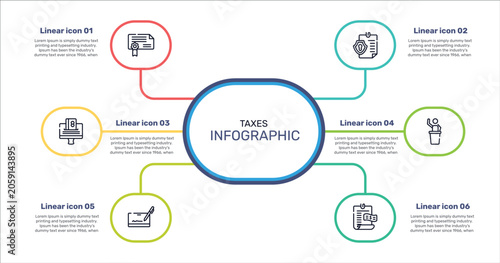 Photos taxes outline icon set featuring authorization, permission, auctioneer, cryptographic icons