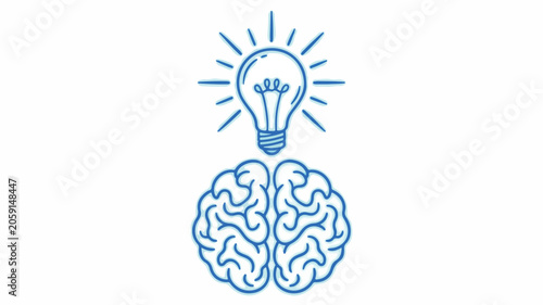 Tableau sur toile brain and light