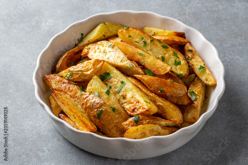 Oven baked golden potato we...