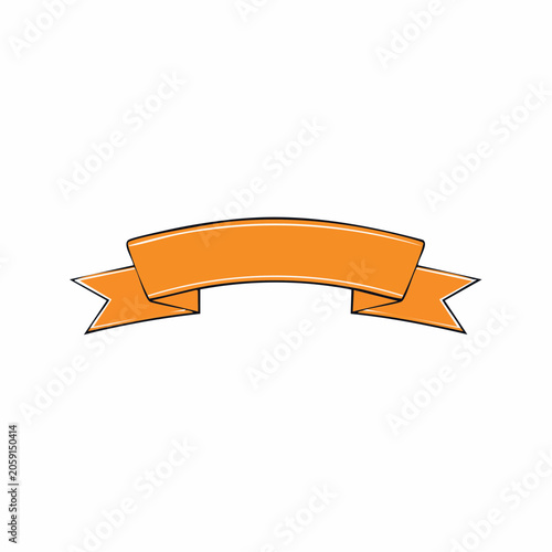 Orange Ribbon Banner