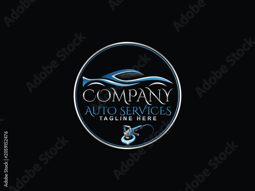 Illustration Vector Design for Auto and Car Detailing services Logo Template