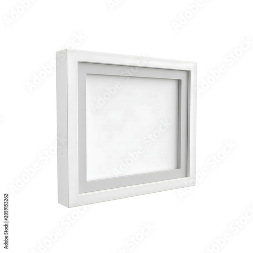 Minimalist modern white cabinet 3D render