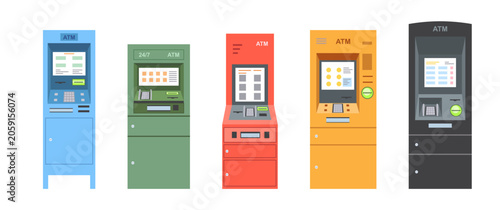 Foto Set of ATM machines