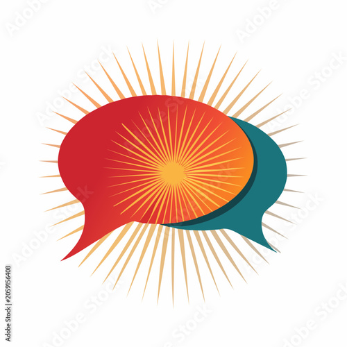 Speech Bubbles with Sunburst Effect