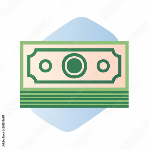Stylized Illustration of Stacked Banknotes