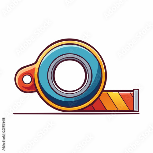 Stylized illustration of a roll of tape